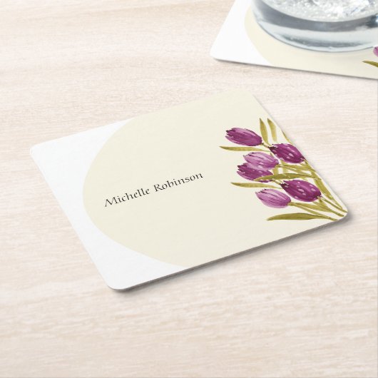 Elegante Blume Rechteckiger Pappuntersetzer (angewinkelt)