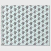 Elegante Blume Rodelbahn mit Aussicht Geschenkpapier (Flach)