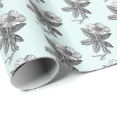 Elegante Blume Rodelbahn mit Aussicht Geschenkpapier (Rolleneckpunkt)