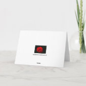 Elegante Blume Rote Rose Tief Beileid Karte (Rückseite)