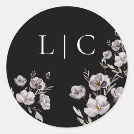 Elegante Blume Runder Aufkleber