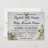 Elegante Blume rustikale Birkenrinde Hochzeit (Rückseite)