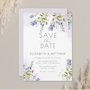 Elegante Blume Save the Date Einladung