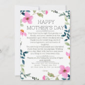 Elegante Blume schlichte Geschenke Muttertag Feiertagskarte (Vorderseite)