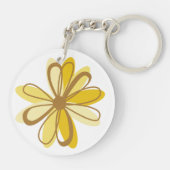 Elegante Blume Schlüsselanhänger (Rückseite)