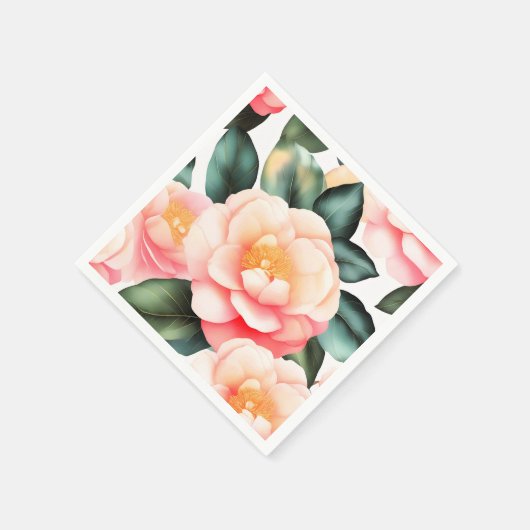 Elegante Blume Serviette (Ecke)