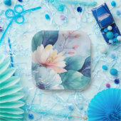 Elegante Blume Square Paper Teller (Party)