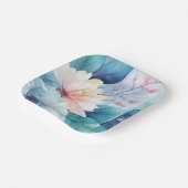 Elegante Blume Square Paper Teller (Gewinkelt)