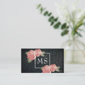 Elegante Blume / Stoffgewebe Visitenkarte (Stehend Vorderseite)