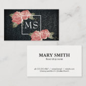 Elegante Blume / Stoffgewebe Visitenkarte (Vorne/Hinten)