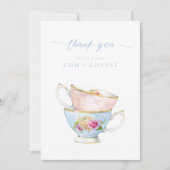 Elegante Blume Tea Bridal Brunch Dankeskarte (Vorderseite)