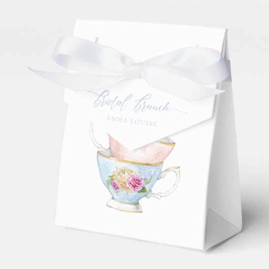 Elegante Blume Tea Bridal Brunch Geschenkschachtel (Vorderseite)