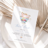 Elegante Blume Tea Bridal Einladung