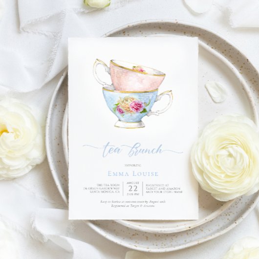 Elegante Blume Tea-Cup mit Blume Teezeremonie Einladung