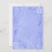 Elegante Blume und Blätter für Hochzeiten Einladung (Rückseite)