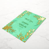 Elegante Blume und Blätter für Hochzeiten Folieneinladung (Gedreht)