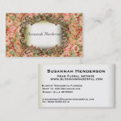 Elegante Blume und blühende Gold-Visitenkarten Visitenkarte (Vorne/Hinten)