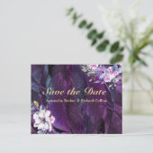 Elegante Blume und Feathers Postkarte (Stehend Vorderseite)