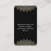 Elegante Blume und Muster Visitenkarte (Rückseite)