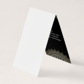 Elegante Blume und Muster Visitenkarten (Rückseite)