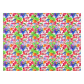 Elegante Blume und Papageienvogel Tischdecke (Vorderseite (Horizontal))