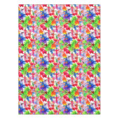 Elegante Blume und Papageienvogel Tischdecke (Vorderseite)