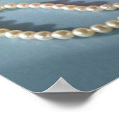 Elegante Blume und Perlen Poster (Ecke)