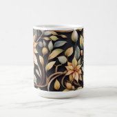Elegante Blume und Reben Kaffeetasse (Mittel)