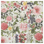 Elegante Blume und Vintage Butterfliegen Stoff (Muster)