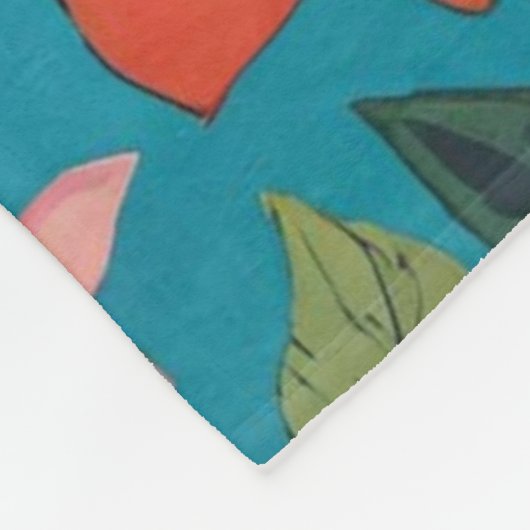 Elegante Blume Vintag Fleecedecke (Ecke)