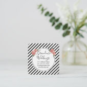 Elegante Blume / Vintag Quadratische Visitenkarte (Stehend Vorderseite)