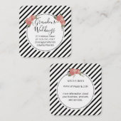 Elegante Blume / Vintag Quadratische Visitenkarte (Vorne/Hinten)