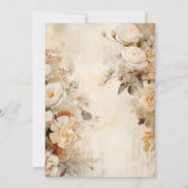 Elegante Blume Vintag Thema 50. Geburtstag Einladung (Rückseite)