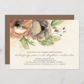 Elegante Blume Vintage Probe Abendessen Einladung (Vorne/Hinten)