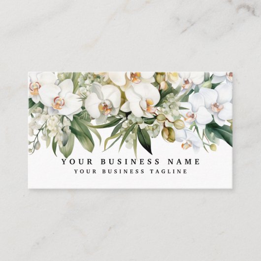 Elegante Blume Visitenkarte (Vorderseite)