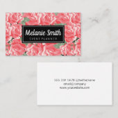 Elegante Blume Visitenkarte (Vorne/Hinten)