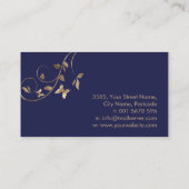 Elegante Blume von Lebensverzierungen - Pastellgol Visitenkarte (Rückseite)