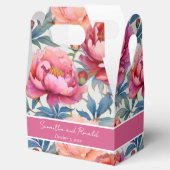 Elegante Blume von Wasserfarben Peony Gefallen Sch Geschenkschachtel (Geöffnet)