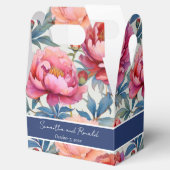 Elegante Blume von Wasserfarben Peony Gefallen Sch Geschenkschachtel (Geöffnet)