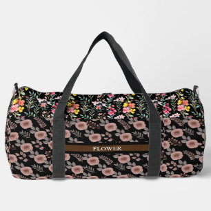Elegante Blume Wasserfarbe individuell anpassen Duffle Bag