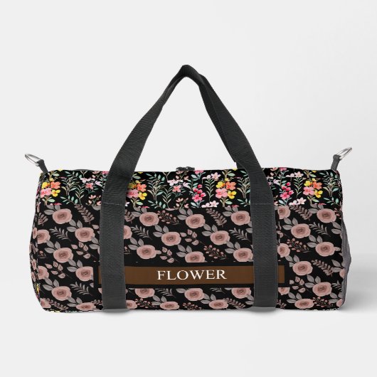 Elegante Blume Wasserfarbe individuell anpassen Duffle Bag (Vorderseite)