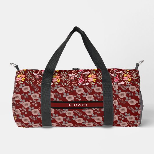 Elegante Blume Wasserfarbe individuell anpassen Duffle Bag (Vorderseite)