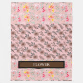Elegante Blume Wasserfarbe individuell anpassen Fleecedecke (Vorderseite)