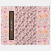 Elegante Blume Wasserfarbe individuell anpassen Fleecedecke (Vorderseite (Horizontal))