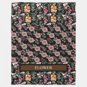 Elegante Blume Wasserfarbe individuell anpassen Fleecedecke (Vorderseite)