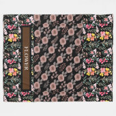 Elegante Blume Wasserfarbe individuell anpassen Fleecedecke (Vorderseite (Horizontal))
