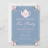 Elegante Blume Wasserfarben Tea Party Brautparty Einladung (Vorderseite)