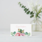 Elegante Blume Wasserfarben - Visitenkarte (Stehend Vorderseite)