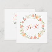 Elegante Blume Wasserfarbene Hochzeitsfeier Einladung (Vorne/Hinten)