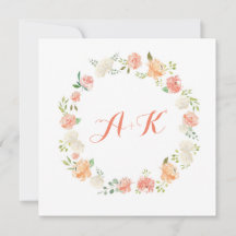 Elegante Blume Wasserfarbene Hochzeitsfeier